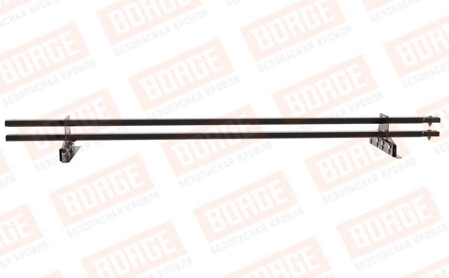 Снегозадержатель трубчатый Borge для фальцевой кровли оцинкованный RAL 8019, 1,5 м