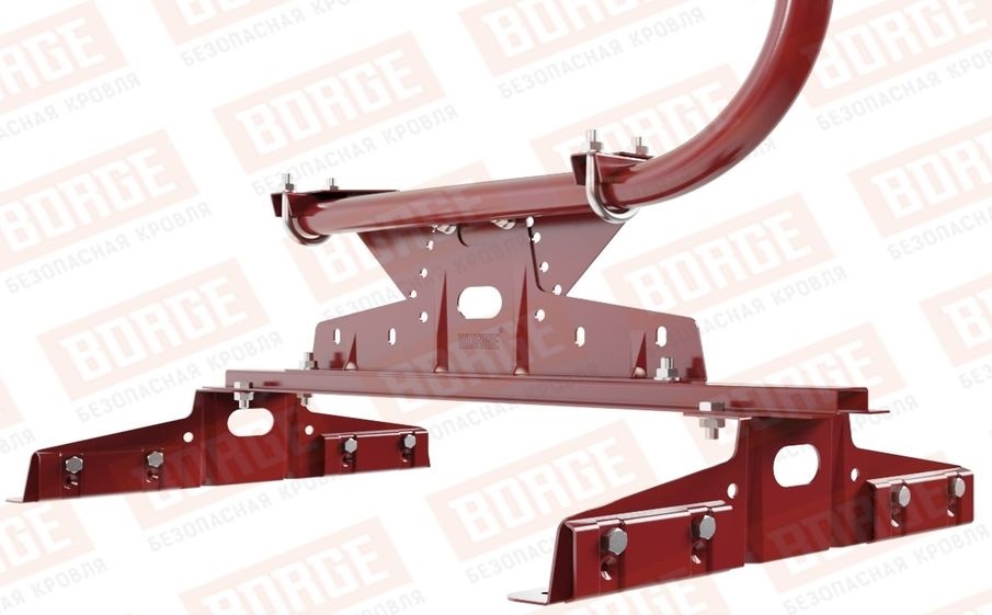 Кровельное ограждение Borge для монтажа параллельно фальцу оцинкованное RAL 3011, 300*90 см