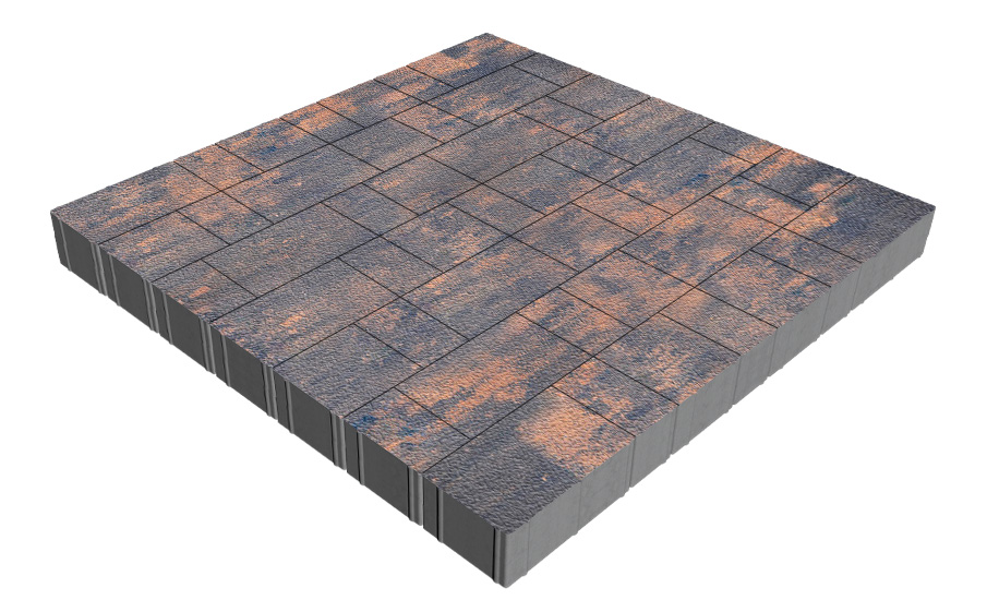 Плитка тротуарная SteinRus Новый город Рид В.8.Псм.8, Native, толщина 80 мм, Айвори