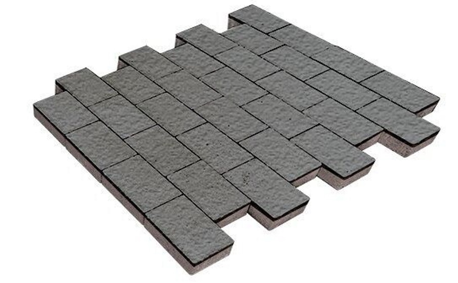 Плитка тротуарная SteinRus Севилья В.8.П.8, Old-age, серый, 300*150*80 мм