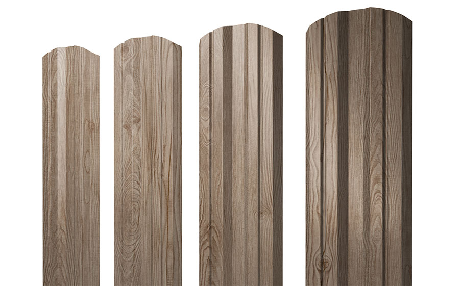 Штакетник Twin фигурный Print Elite White Wood