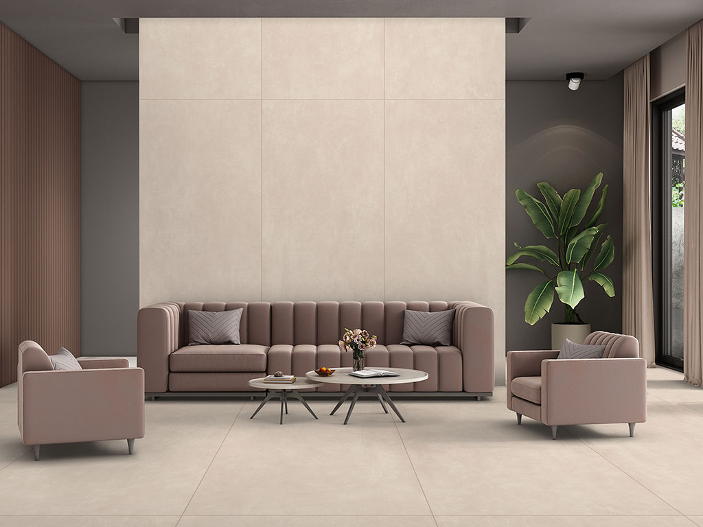 Керамогранит ENNFACE Concrete Beige Matt, 2800*1200*6 мм