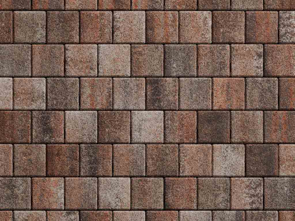 Плитка тротуарная Квадрат А.3.К.4 листопад гранит клен, 100*100*40 мм