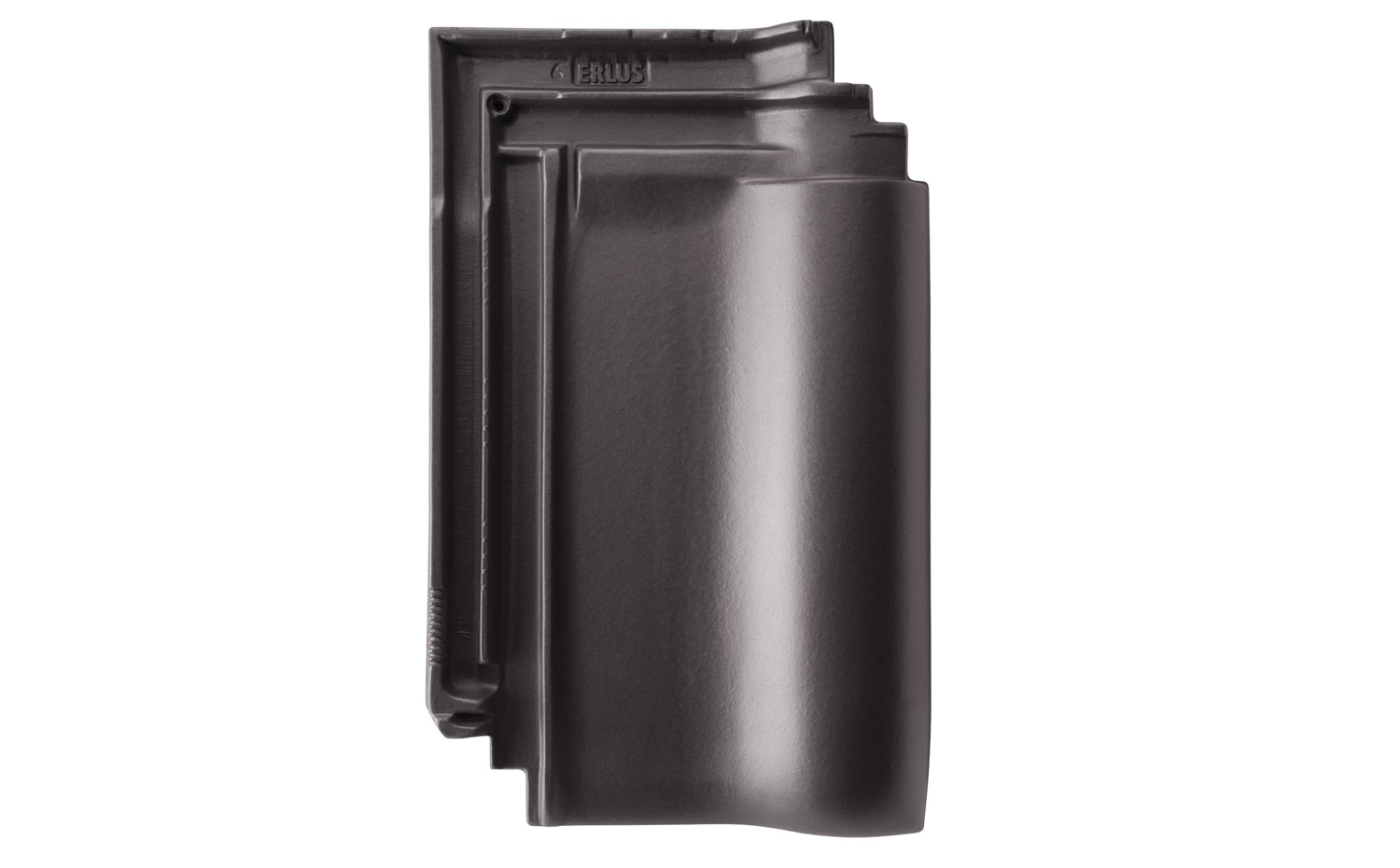 Керамическая черепица рядовая ERLUS Е 58 MAX антрацит, матовый ангоб