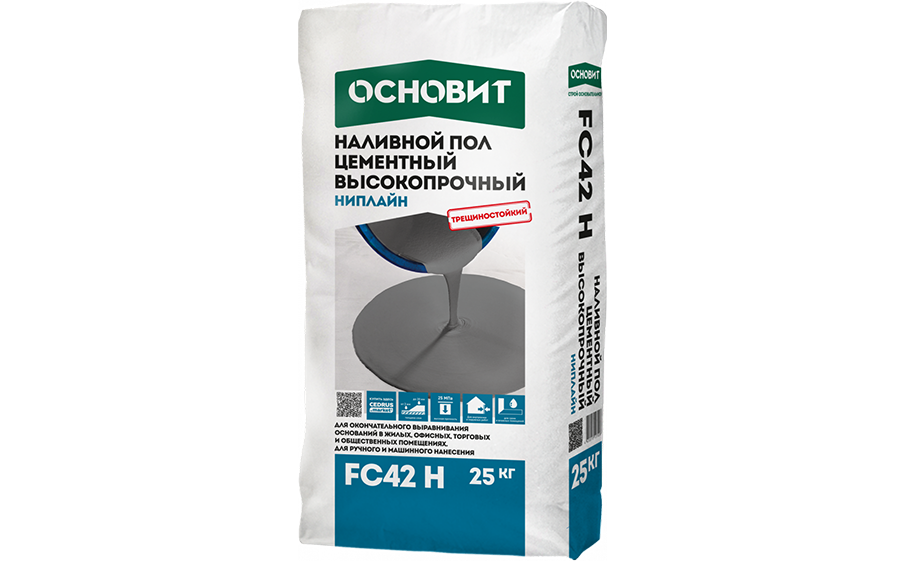 Наливной пол Основит НИПЛАЙН FC42, 25 кг