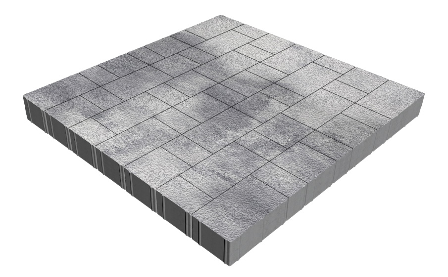 Плитка тротуарная SteinRus Новый город Рид В.8.Псм.8, Native, толщина 80 мм, Монохром