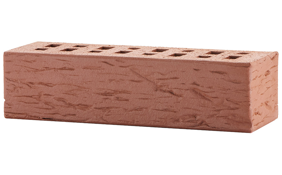 Кирпич клинкерный ЛСР Эдинбург темно-красный береста, 250*85*65 мм