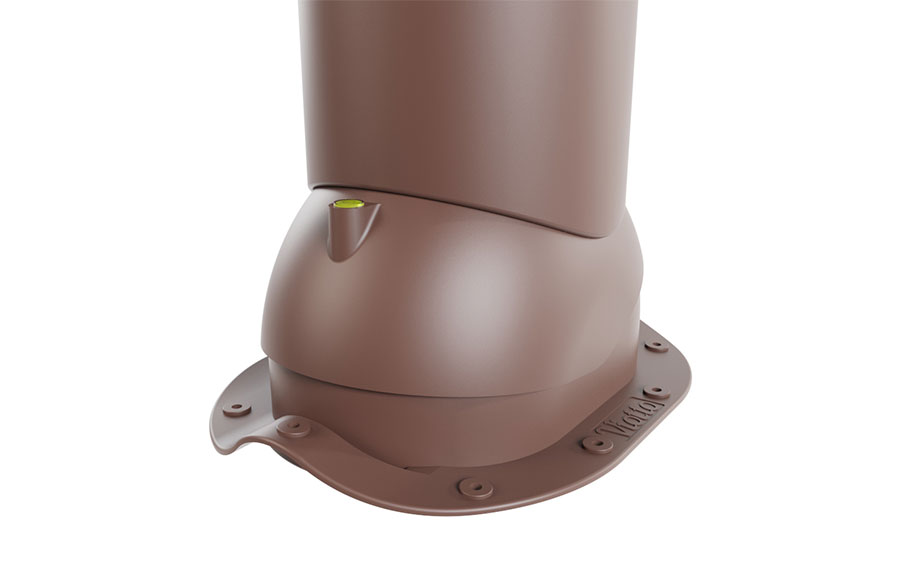 Труба вентиляционная Viotto для металлочерепицы Монтеррей d=125 мм неутепленная, RAL 8017 коричневый