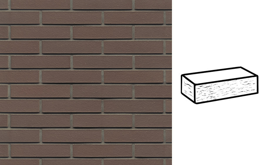 Кирпич клинкерный Muhr 33 Braun рустик, 240*115*52 мм