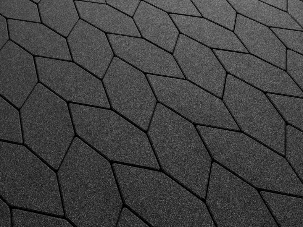 Плитка тротуарная Скошенный шестиугольник Б.1.ШГ.6, стоунмикс черный, 100*100*100*60 мм