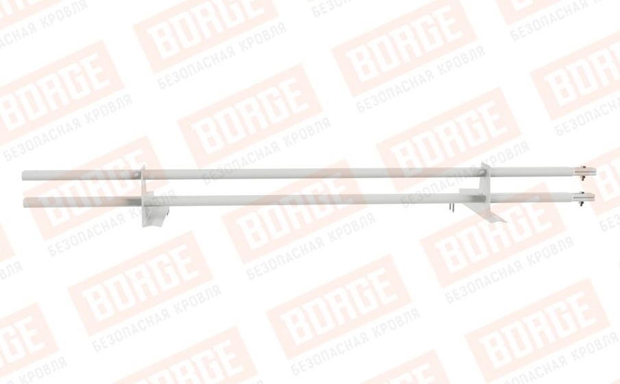 Снегозадержатель трубчатый Borge для черепичной кровли оцинкованный RAL 9003, 1,5 м