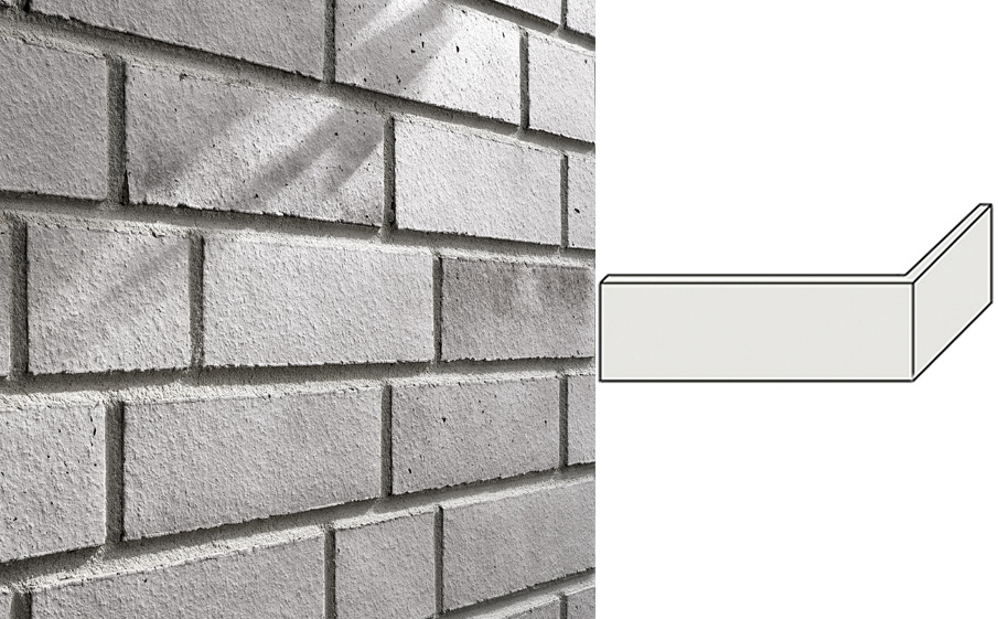 Клинкерная плитка угловая Stroeher Farbklang, 2173 light grey, 240*71*14 мм