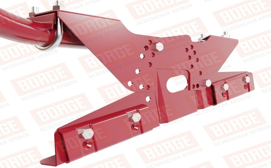 Кровельное ограждение Borge для фальцевой кровли оцинкованное RAL 3003, 300*90 см