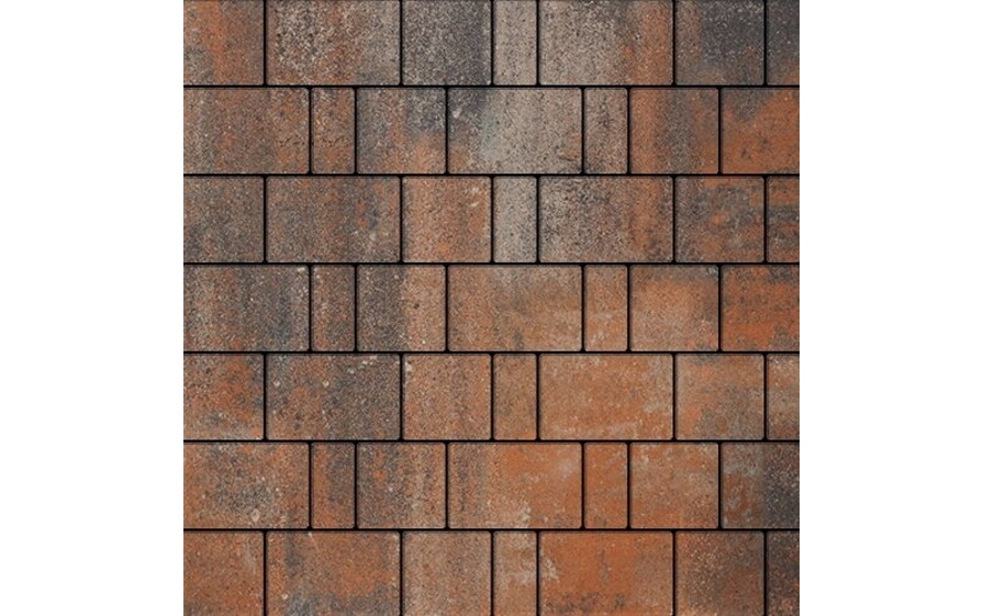 Плитка тротуарная SteinRus Бельпассо А.23(М).Псм.4, гладкая, ColorMix Рей, толщина 40 мм