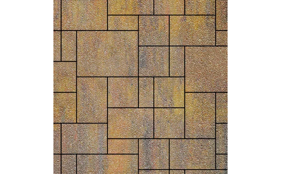 Плитка тротуарная SteinRus Инсбрук Альпен Б.7.Псм.6, Antico, ColorMix Бромо, толщина 60 мм