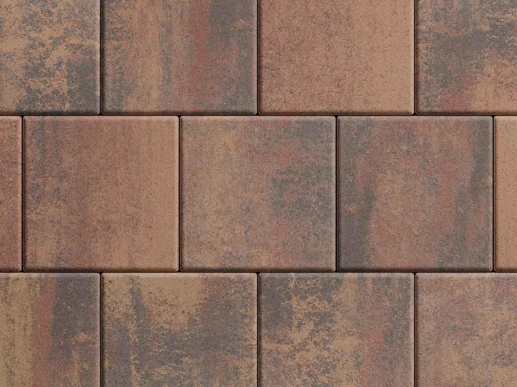 Плитка тротуарная Квадрат Б.1.К.10 листопад гладкий арабская ночь, 300*300*100 мм 