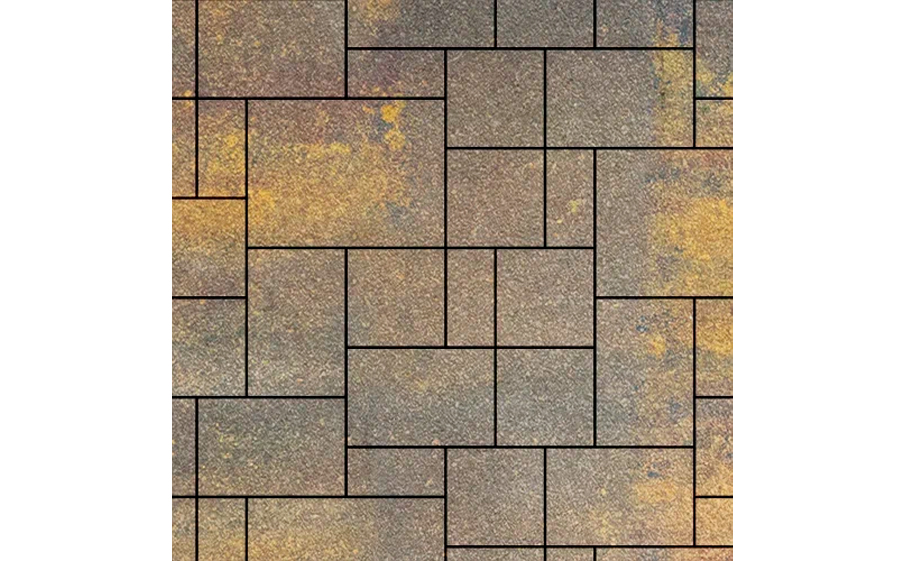 Плитка тротуарная SteinRus Инсбрук Альпен Б.7.Псм.6, Native, ColorMix Тоскана, толщина 60 мм