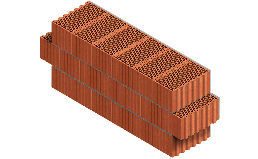 Керамический блок Porotherm 44 М100 12,35 НФ, 250*440*219 мм