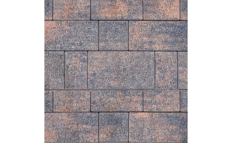 Плитка тротуарная SteinRus Инсбрук Тироль Б.4.Псм.6, Old-age, ColorMix Айвори, толщина 60 мм