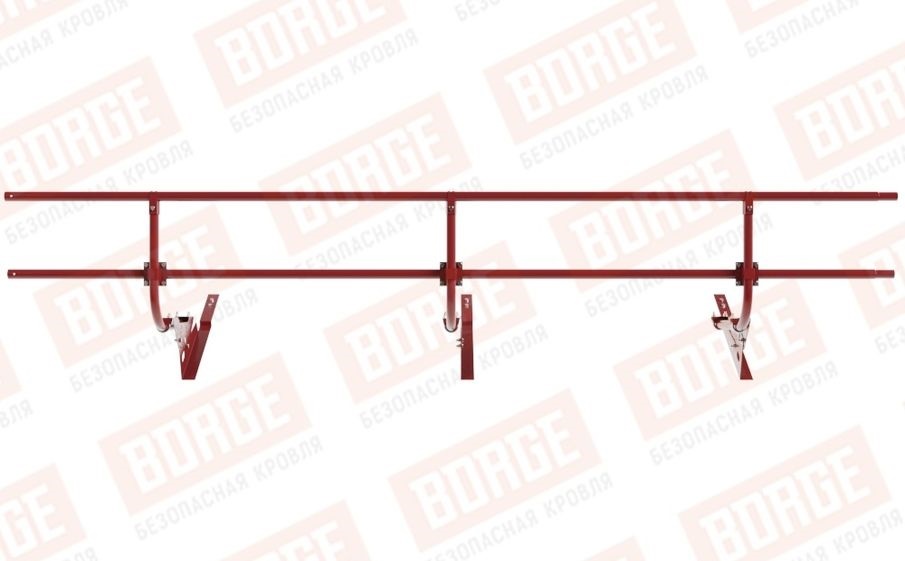 Кровельное ограждение Borge для черепичной кровли оцинкованное RAL 3011, 300*60 см