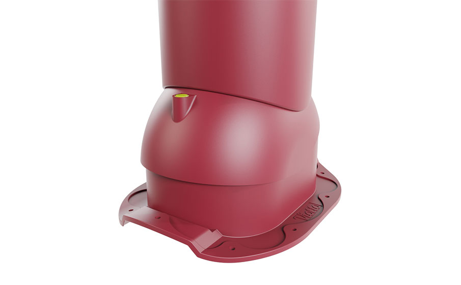 Труба вентиляционная Viotto для металлочерепицы Адаманте d=150 мм утепленная, RAL 3005 красный