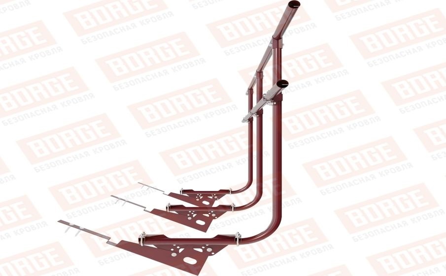 Кровельное ограждение Borge для кровли из композитной черепицы оцинкованное RAL 3005, 300*120 см