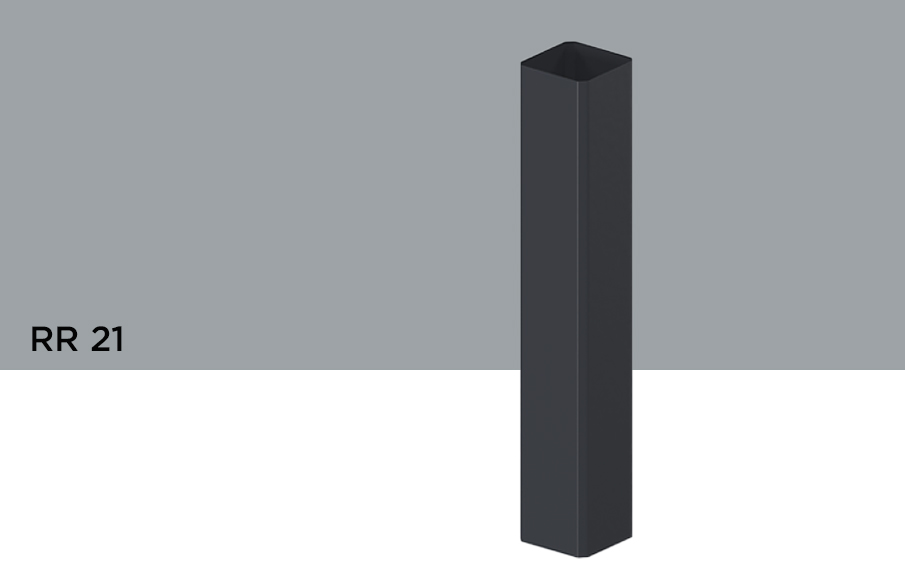 Водосточная труба Orima К9*9, RR 21 для системы D 110/85*85 мм, 2 м