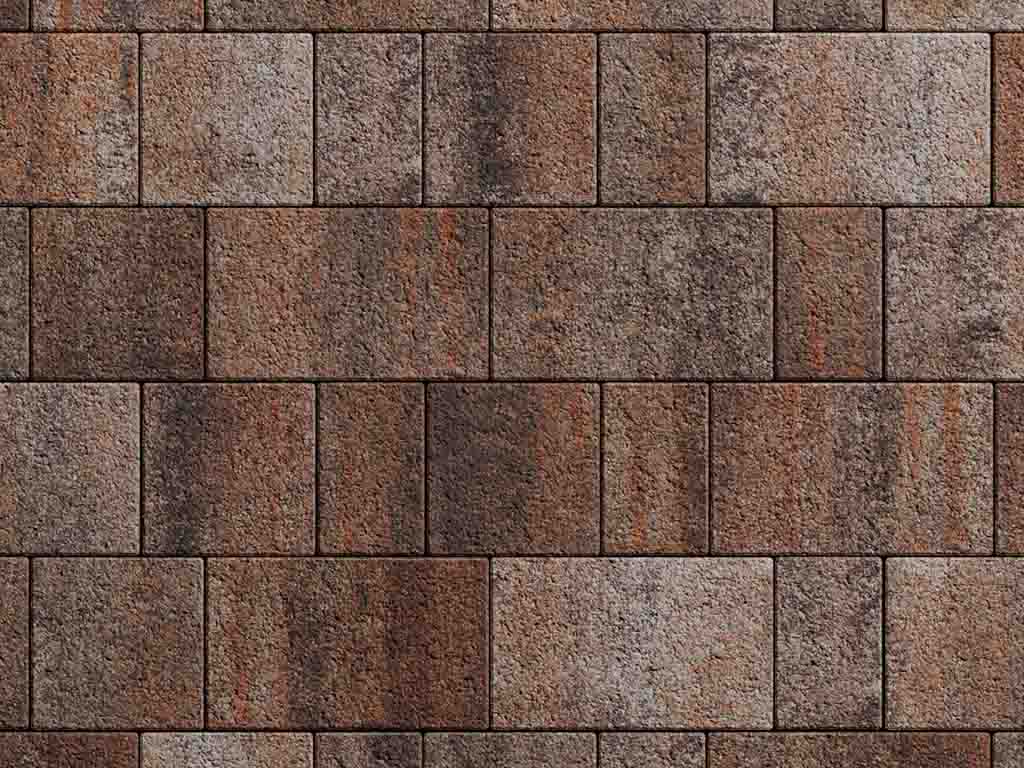 Плитка тротуарная Старый город А.1.Фсм.4 листопад гранит клен, комплект 3 шт, толщина 40 мм