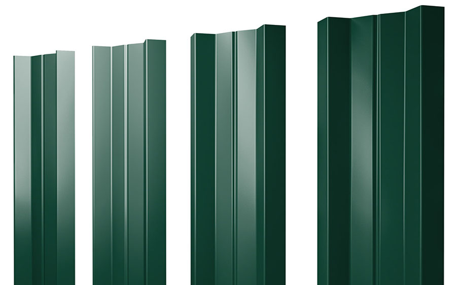 Штакетник М-образный А 0,45 PE Double RAL 6005 зеленый мох