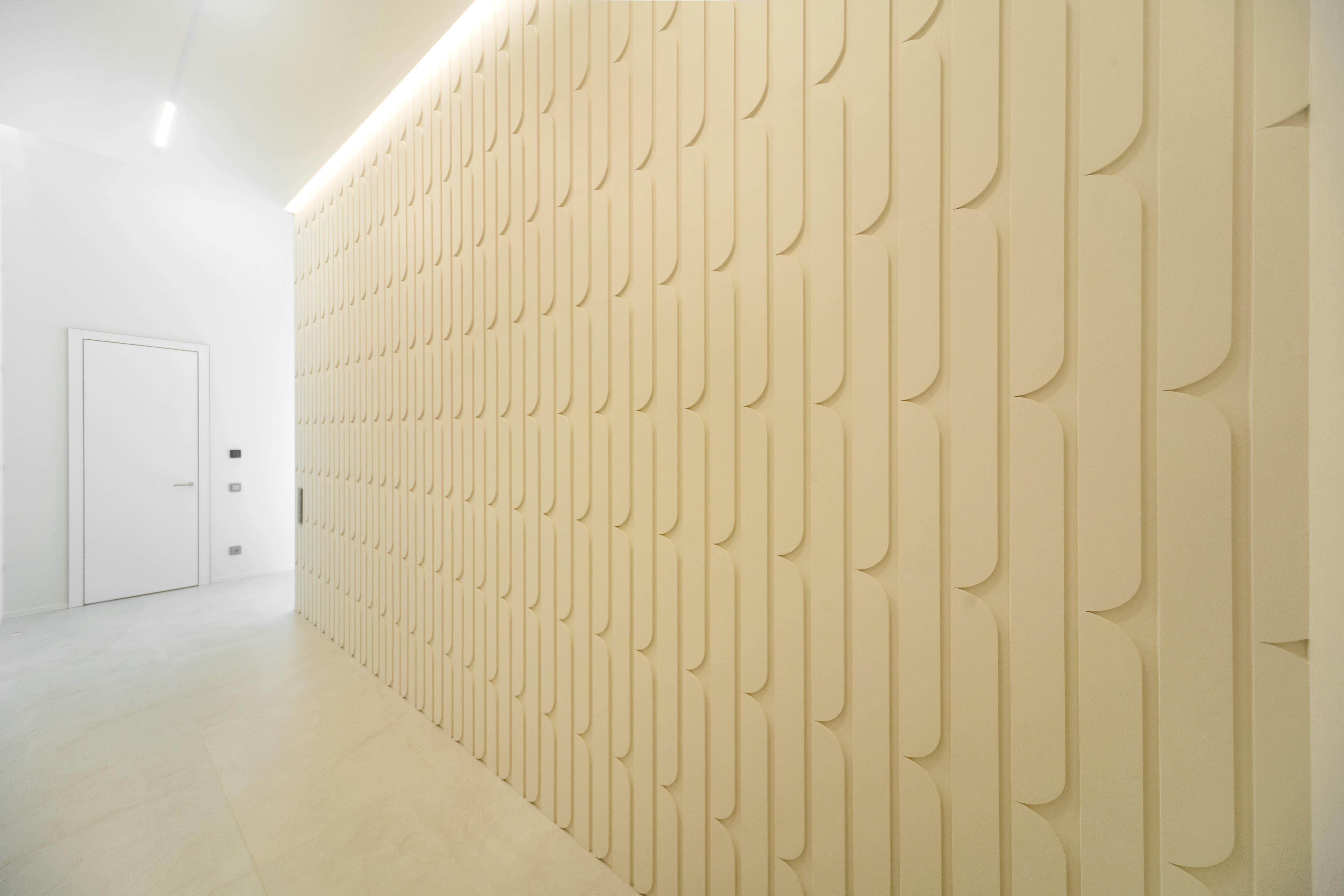 3D-плитка ARCHITECTILES Antique облегченная под покраску, левосторонний паттерн, белый, 400*100*20 мм