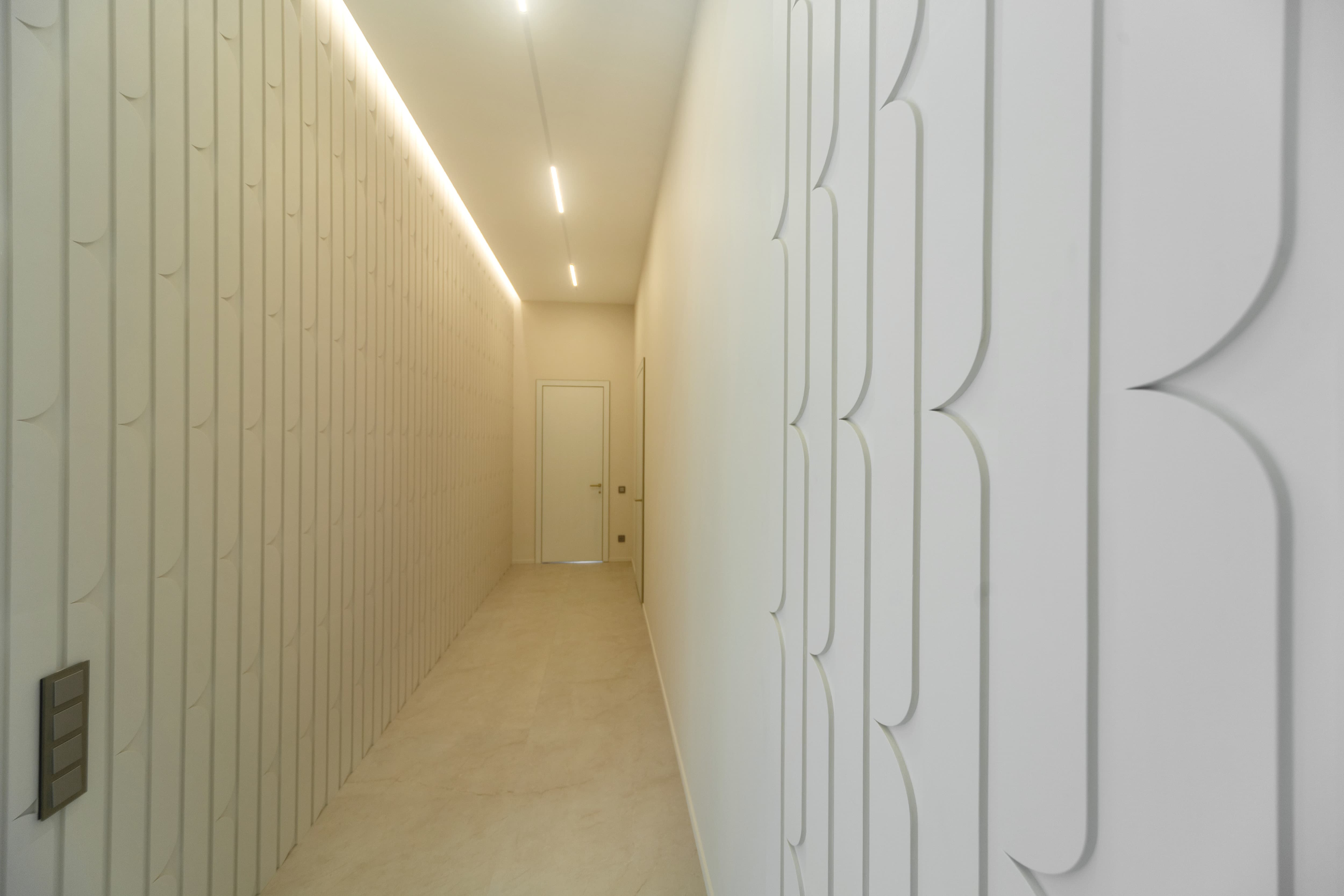 3D-плитка ARCHITECTILES Antique облегченная под покраску, левосторонний паттерн, белый, 400*100*20 мм