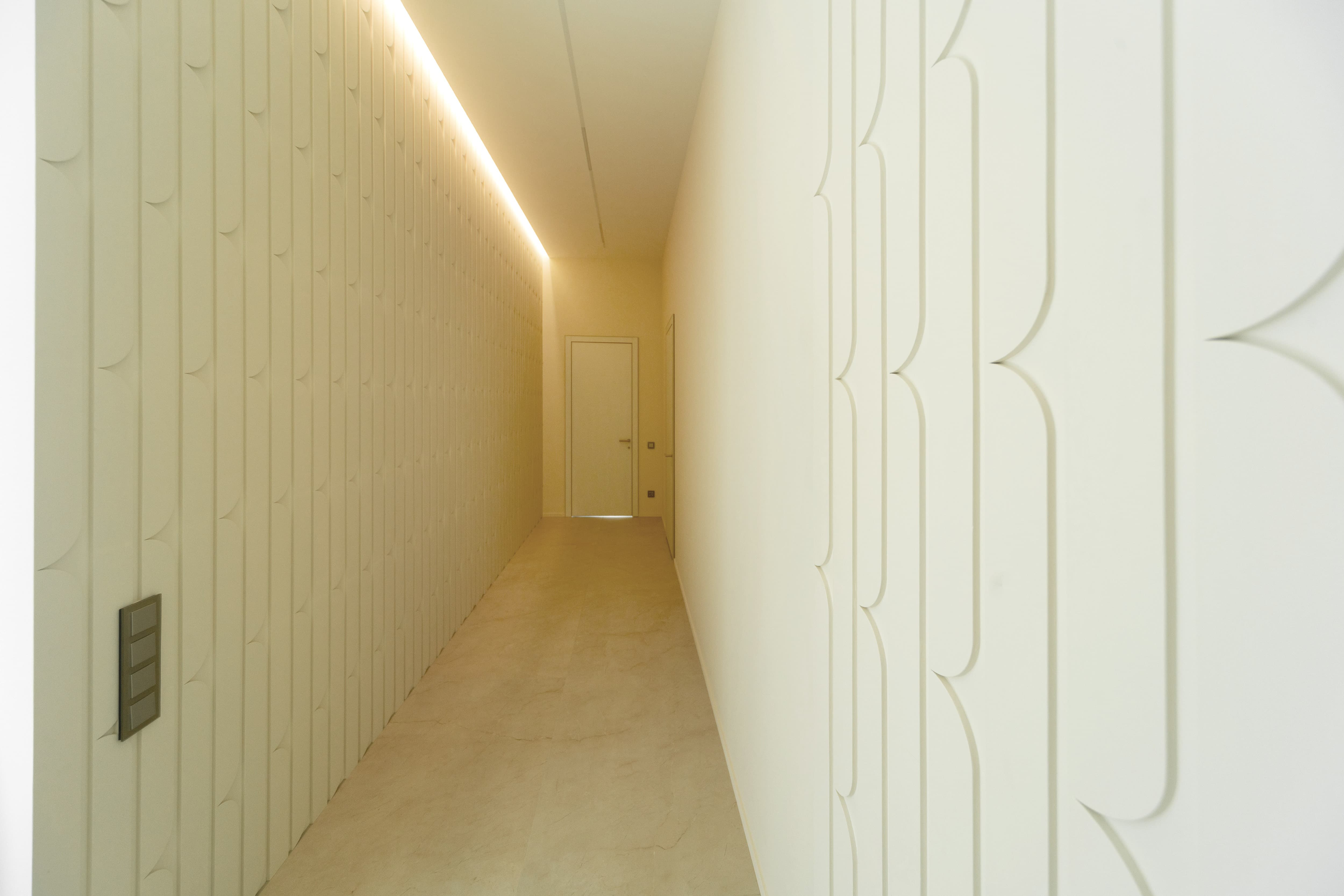 3D-плитка ARCHITECTILES Antique облегченная под покраску, левосторонний паттерн, белый, 400*100*20 мм