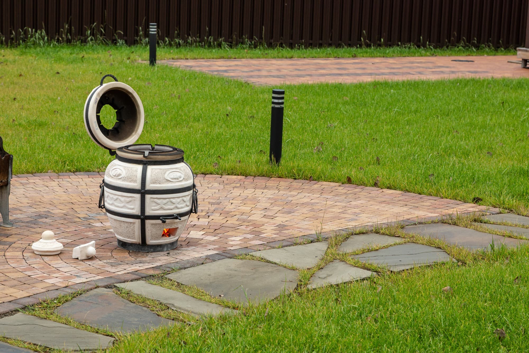 Плитка тротуарная Антик Б.3.А.6 листопад гладкий осень, комплект 5 шт, толщина 60 мм