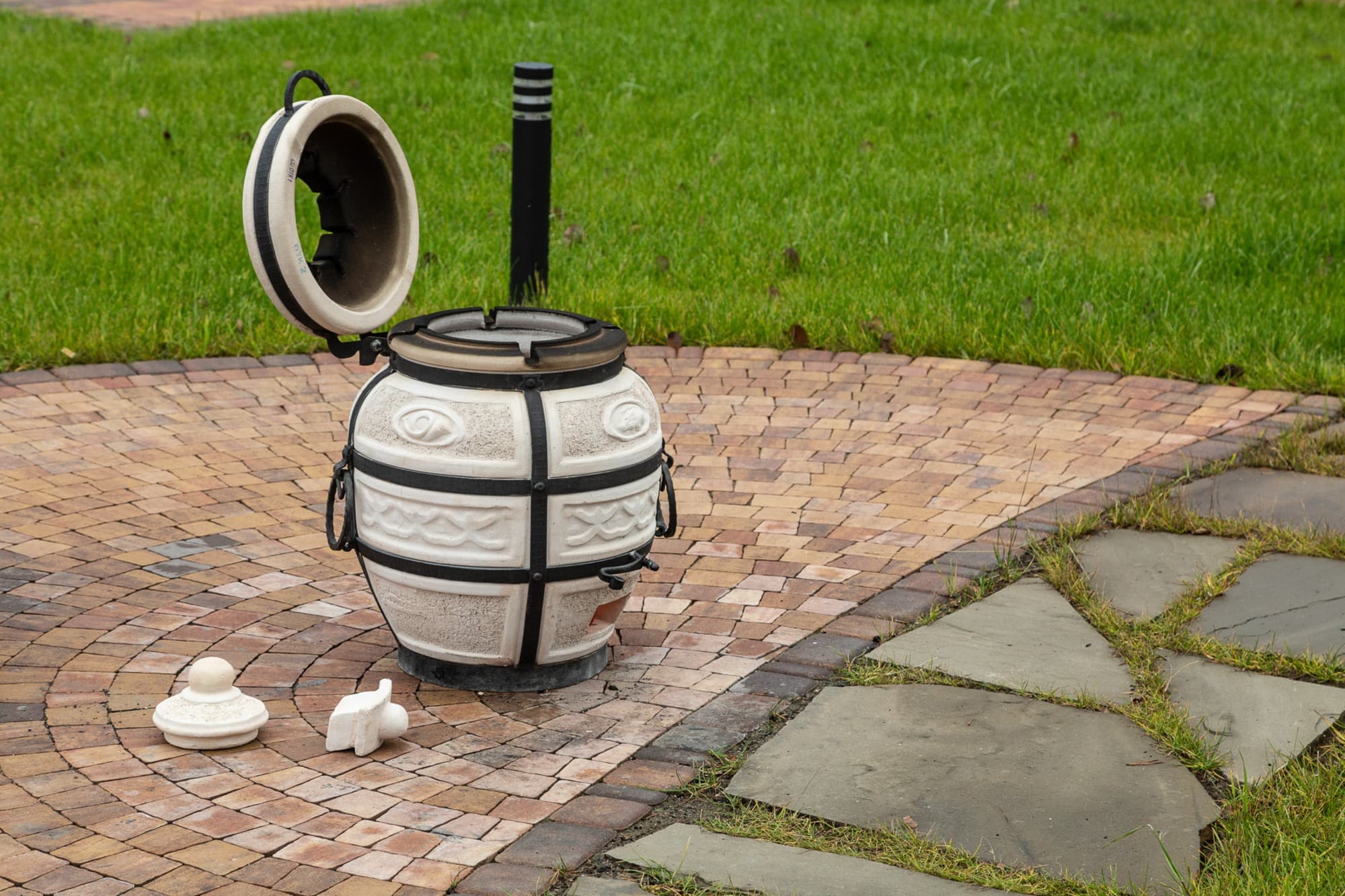 Плитка тротуарная Антик Б.3.А.6 листопад гладкий осень, комплект 5 шт, толщина 60 мм