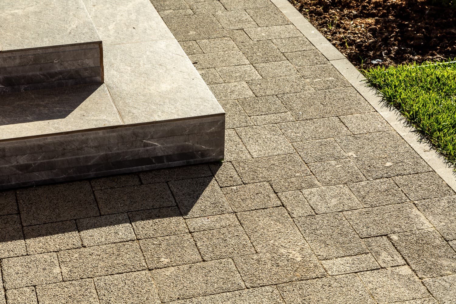 Плитка тротуарная Steingot Премиум, Бавария, дробеструйная обработка, Fumo Bello, толщина 60 мм