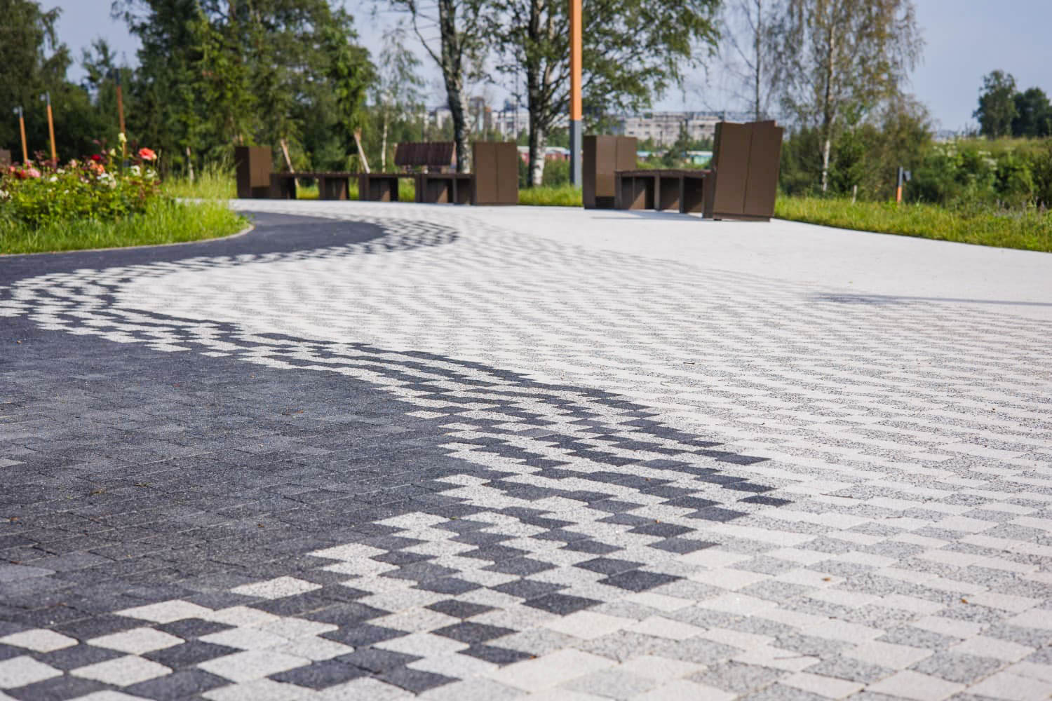 Плитка тротуарная Антик Б.3.А.6 стоунмикс черный, комплект 5 шт, толщина 60 мм