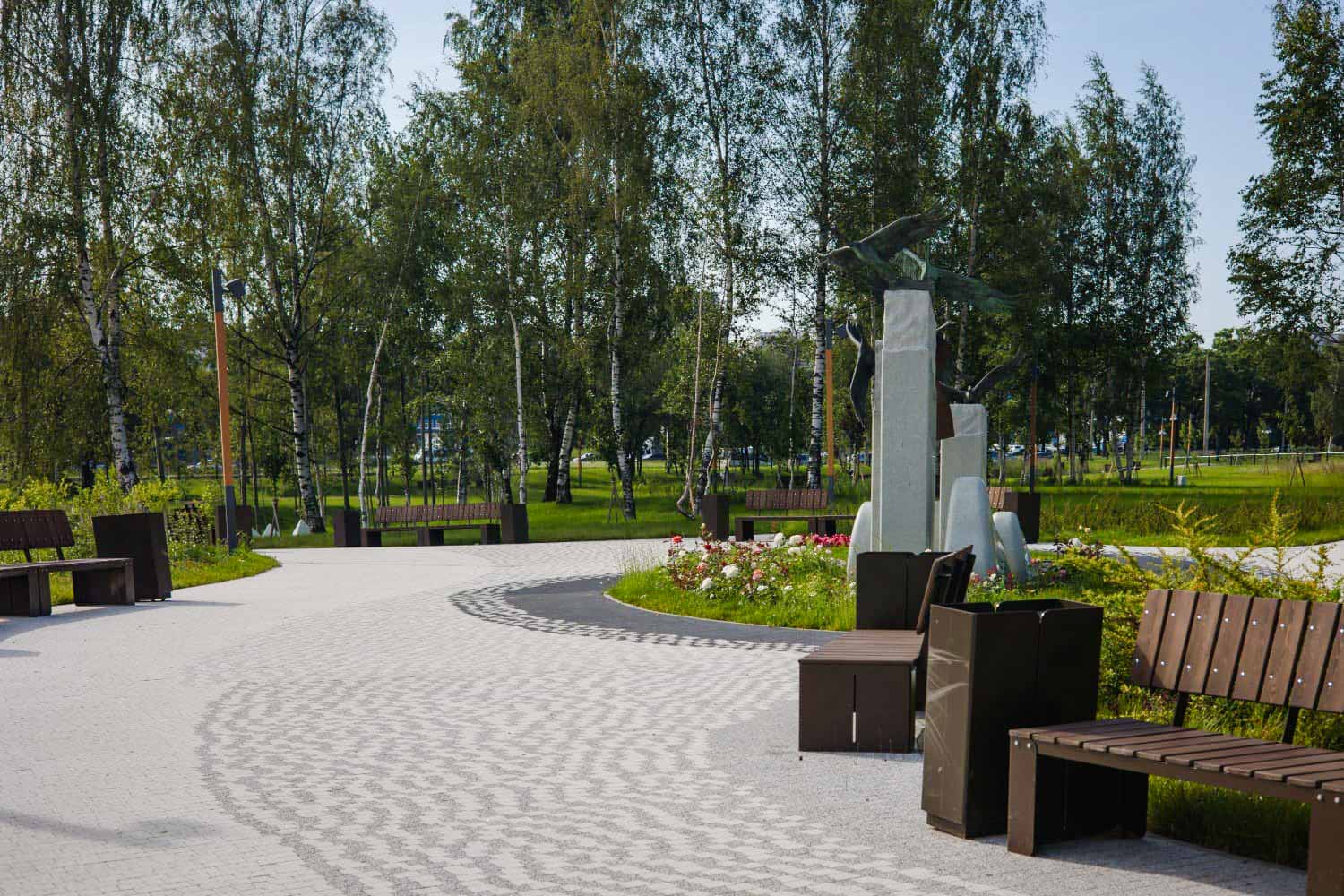 Плитка тротуарная Антик Б.3.А.6 стоунмикс белый с черным, комплект 5 шт, толщина 60 мм