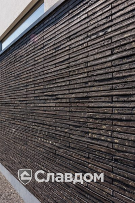 Жилой дом с облицовкой кирпичом Terca Lathi Wasserstrich Gesmoord-Spezial Zwart