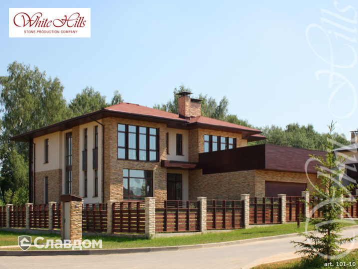 Коттедж с применением облицовочного камня White Hills Кросс Фелл 101-10