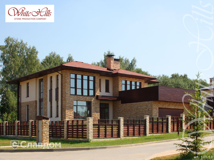Коттедж с применением облицовочного камня White Hills Кросс Фелл 101-10