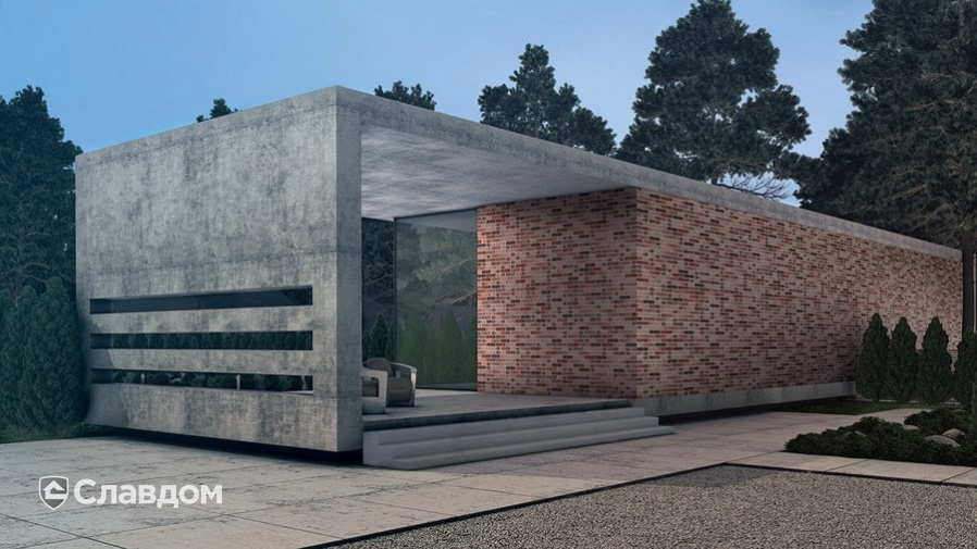 Частный дом с облицовкой фасадной клинкерной плиткой King Klinker Old Castle HF05 Brick street