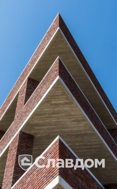 Жилой комплекс в Баттеле с облицовкой кирпичом Terca Paarsblauw