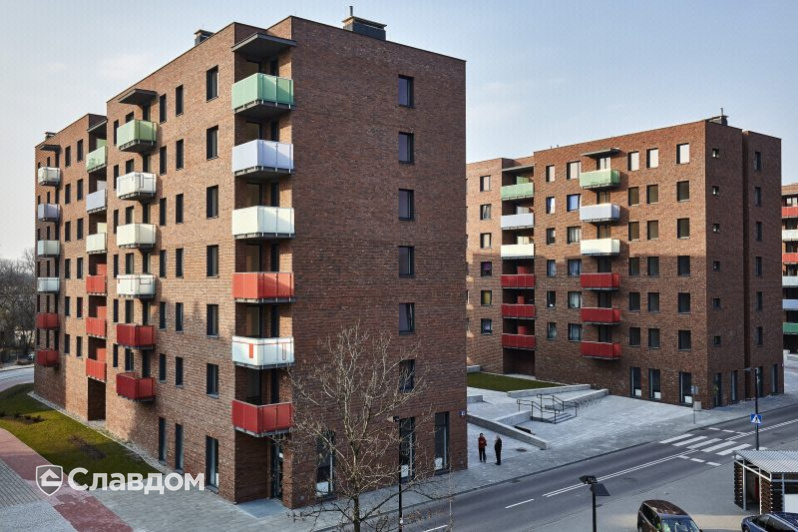 Жилой комплекс в Варшаве с облицовкой кирпичом Terca Pastorale