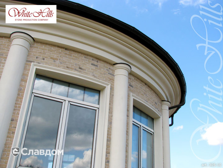 Жилой дом с использованием облицовочного камня White Hills Бремен Брик 305-00