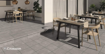 Летняя терраса с применением клинкерной плитки Gres Aragon Orion Gris