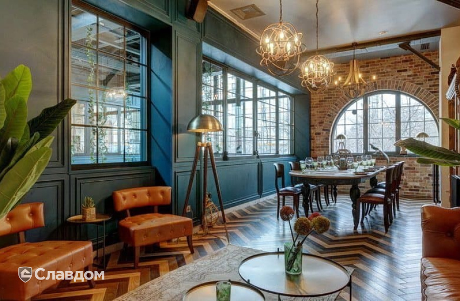 Ресторан "Шеф Амазония bar & club" с использованием кирпича Roben Moorbrand torf-bunt