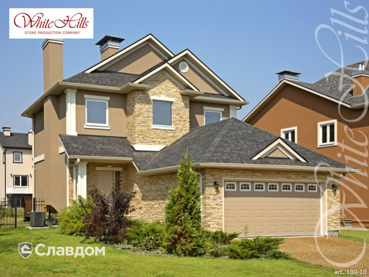 Частный дом с использованием облицовочного камня White Hills Кросс Фелл 100-10