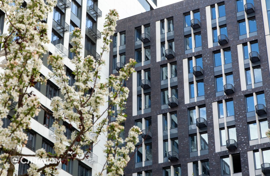 ЖК "Западный порт" с облицовкой фасадной плиткой Stroeher