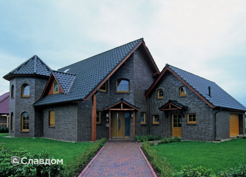 Частный дом с облицовкой кирпичом Terca KBB-f