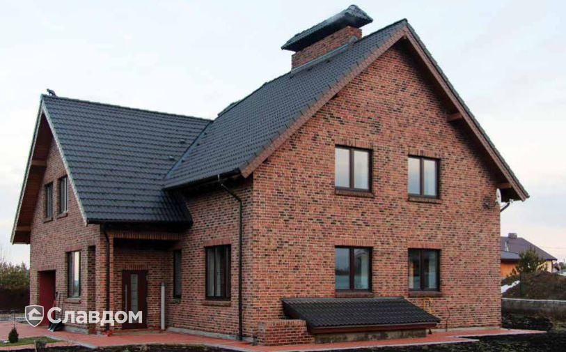 Частный дом с облицовкой кирпичом Terca Agaat (г.Набережные Челны)